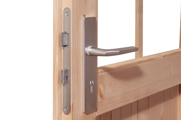 KARIBU Gartenhaus Theres 3, Naturbelassen, Fichtenholz 28mm, 270 X 244 X 242 Cm, Satteldach, Massivholzdach 3 KARIBU Gartenhaus Theres 3, Naturbelassen, Fichtenholz 28mm, 270 X 244 X 242 Cm, Satteldach, Massivholzdach – Bild 3