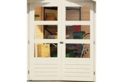 KARIBU Gartenhaus Amberg 3, Terragrau, Fichtenholz 19mm, 272 X 186 X 209 Cm, Satteldach, Doppelflügeltür 12 KARIBU Gartenhaus Amberg 3, Terragrau, Fichtenholz 19mm, 272 X 186 X 209 Cm, Satteldach, Doppelflügeltür -Oase Gartenmöbel 30553 1 03.jpg