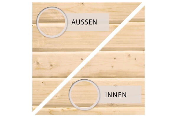 KARIBU Benin Energiespar-Sauna, Naturbelassen, Fichte, 210x165x202 Cm, Mit Kranz Und 3,6 KW Ofen Integr. Steuerung 4 KARIBU Benin Energiespar-Sauna, Naturbelassen, Fichte, 210x165x202 Cm, Mit Kranz Und 3,6 KW Ofen Integr. Steuerung – Bild 4